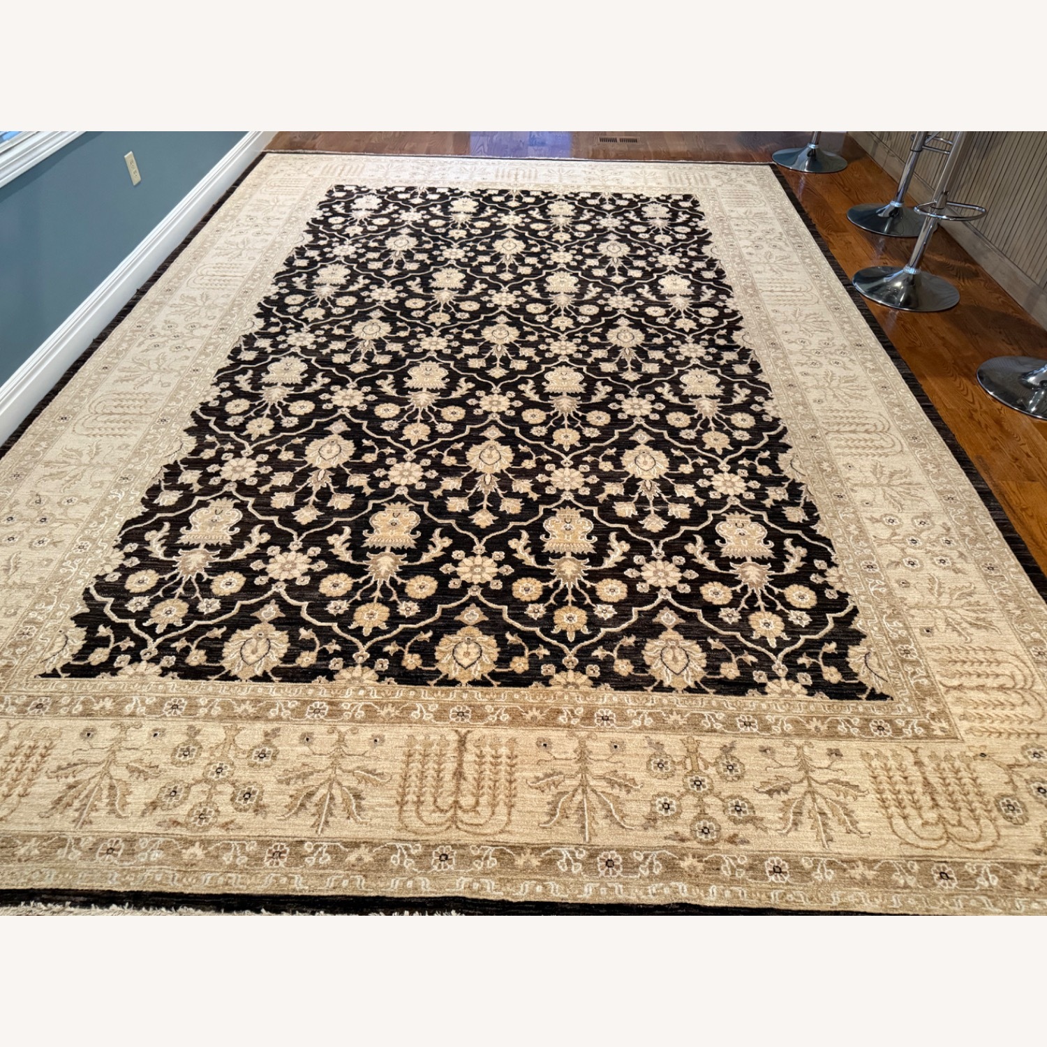 Black Wool Area Rug 10' x 14' - image-2