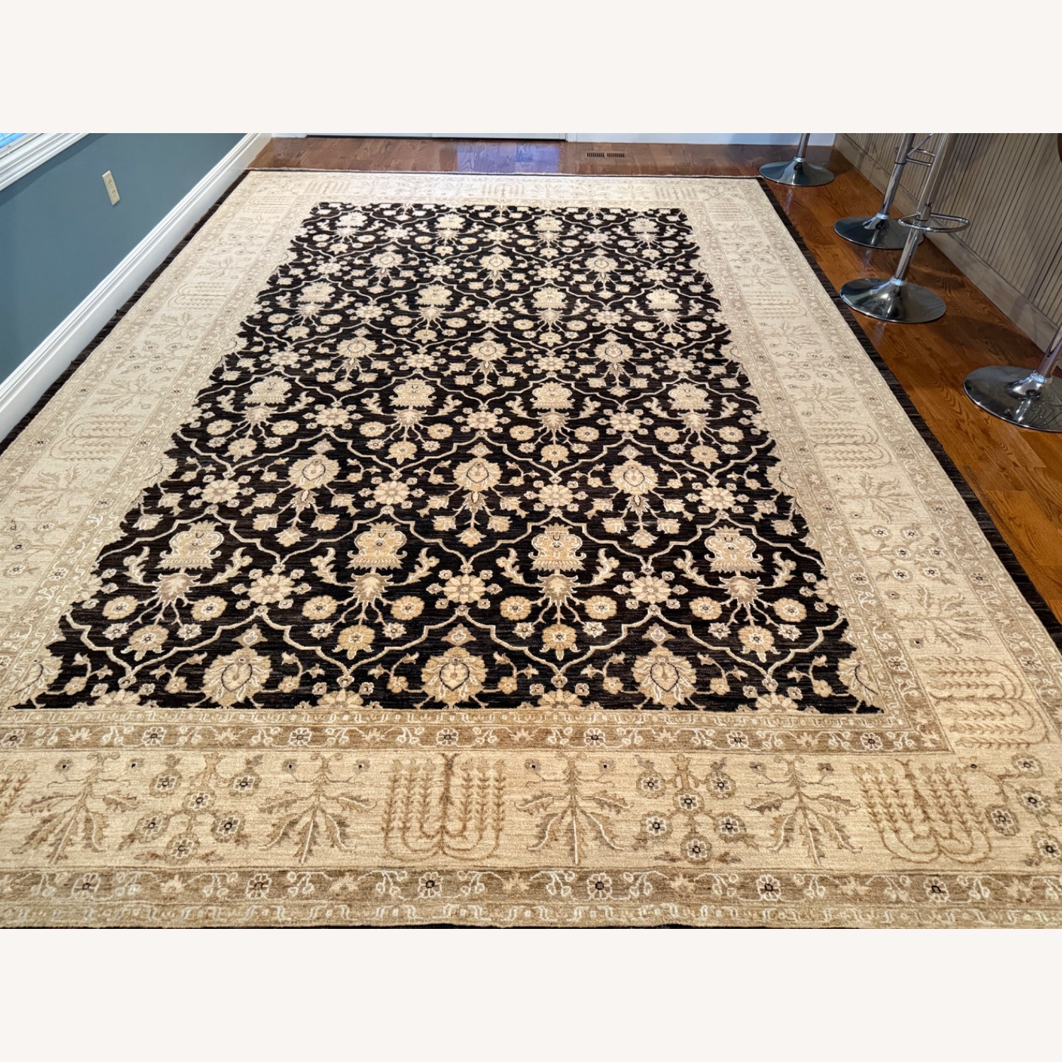 Black Wool Area Rug 10' x 14' - image-3
