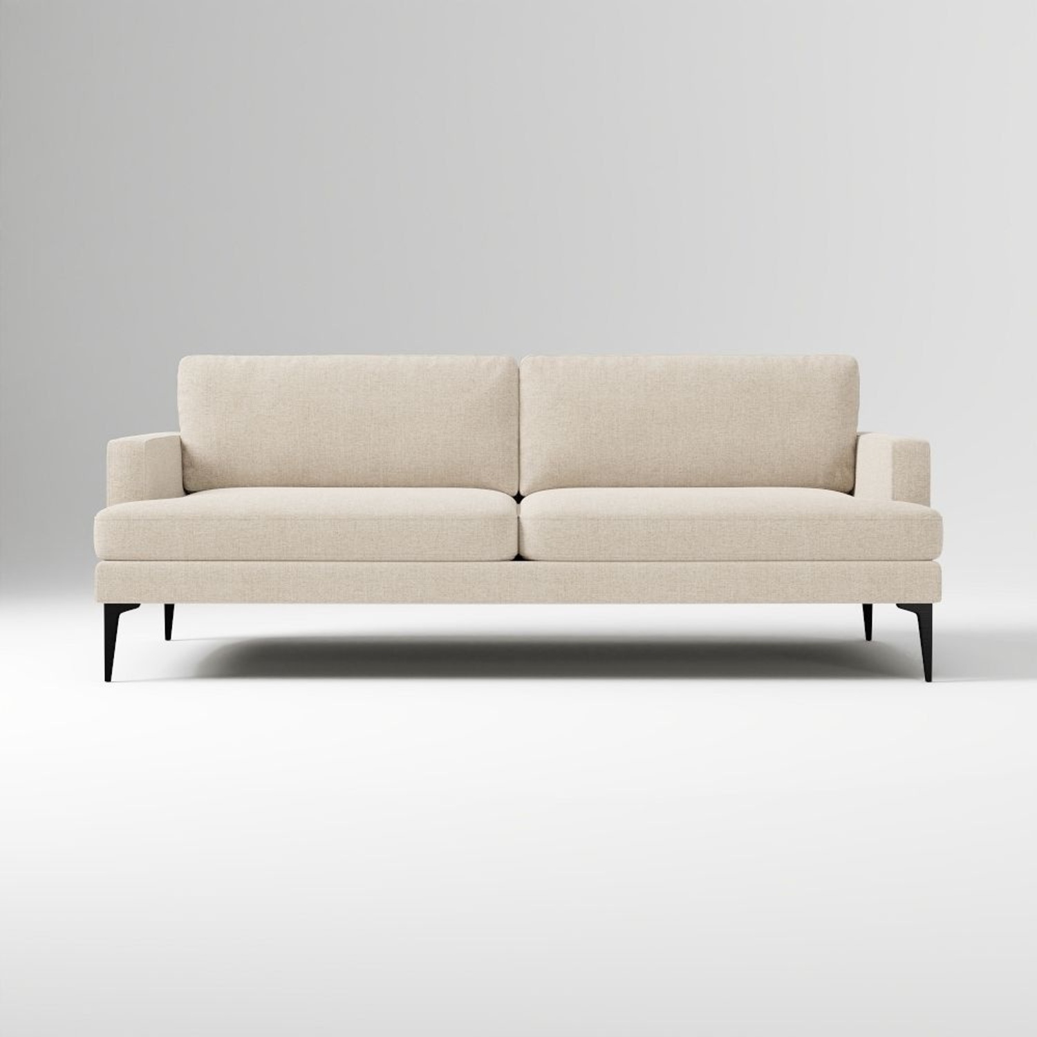 West Elm Andes Taupe Fabric 3 Seater Sofa - image-4