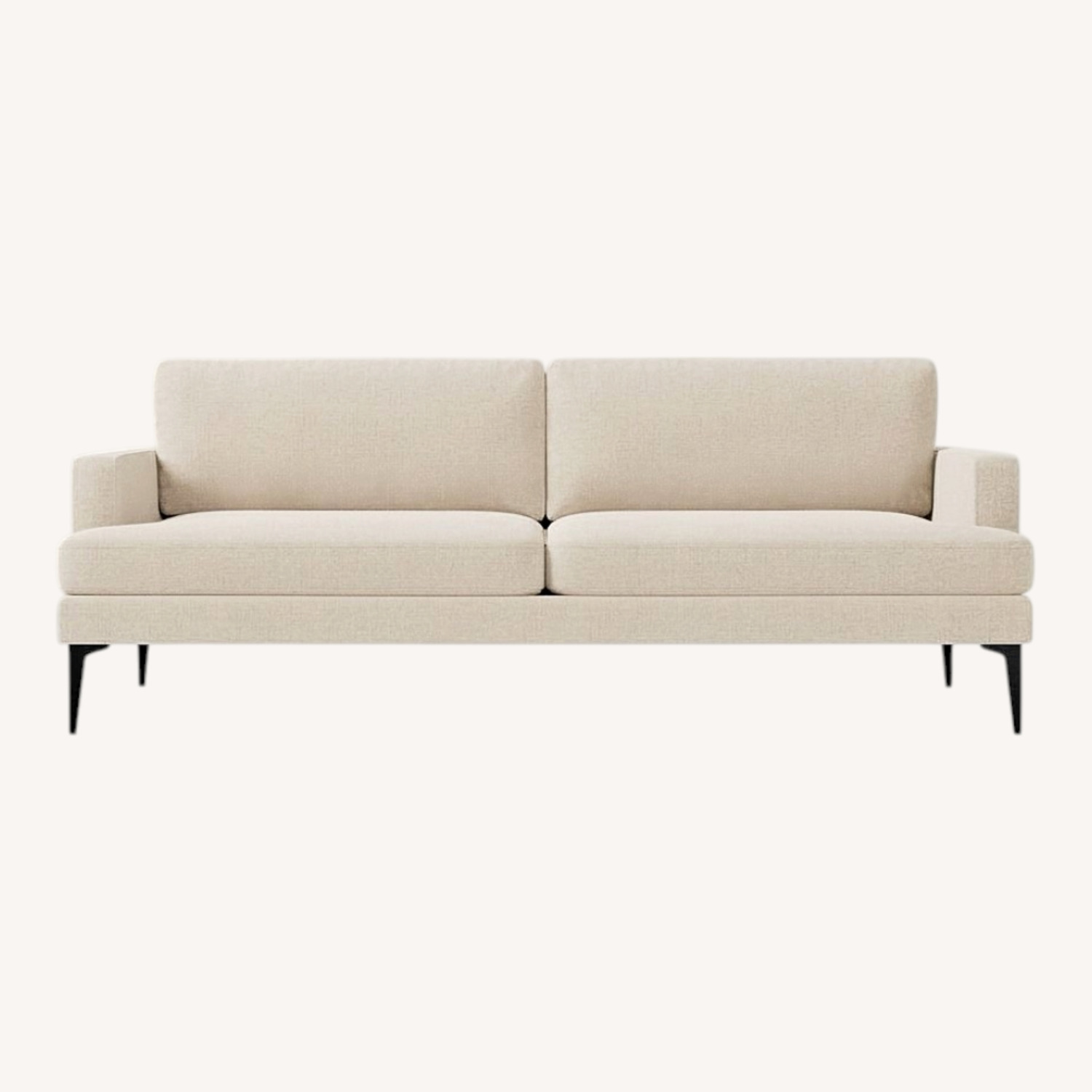 West Elm Andes Taupe Fabric 3 Seater Sofa - image-0