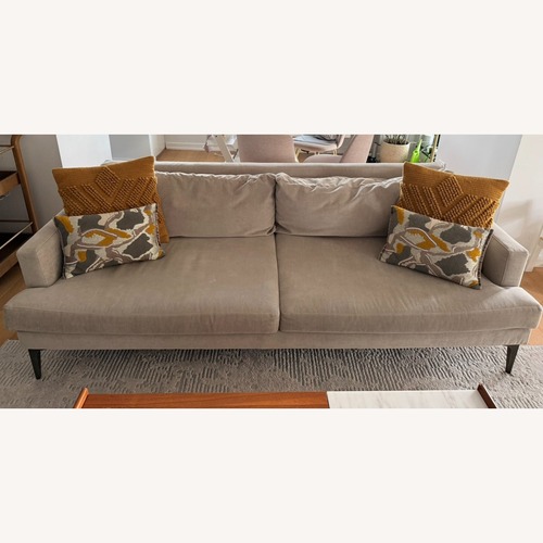 Used West Elm Andes Taupe Fabric 3 Seater Sofa for sale on AptDeco
