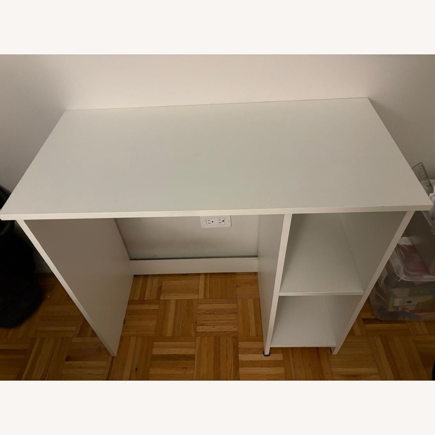 Tangkula White Desk with Shelves - image-3