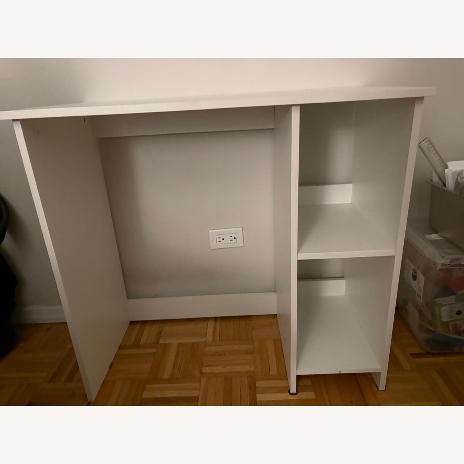 Tangkula White Desk with Shelves - image-4
