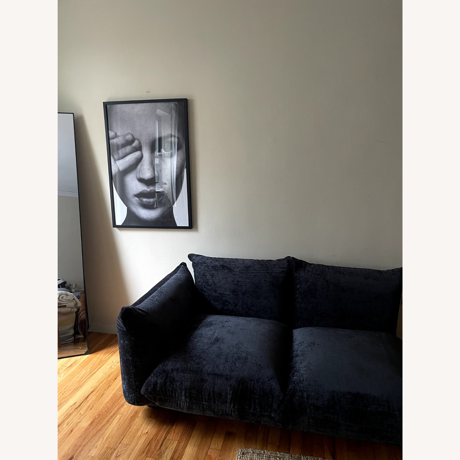 Blue Velvet 5 Piece Sectional - image-4