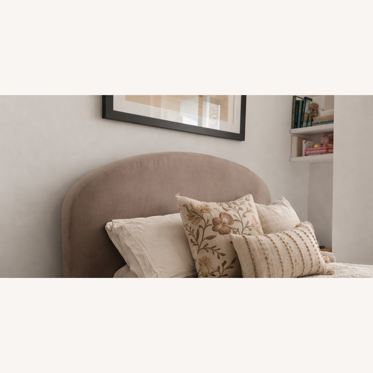 West Elm Curved Headboard - image-3