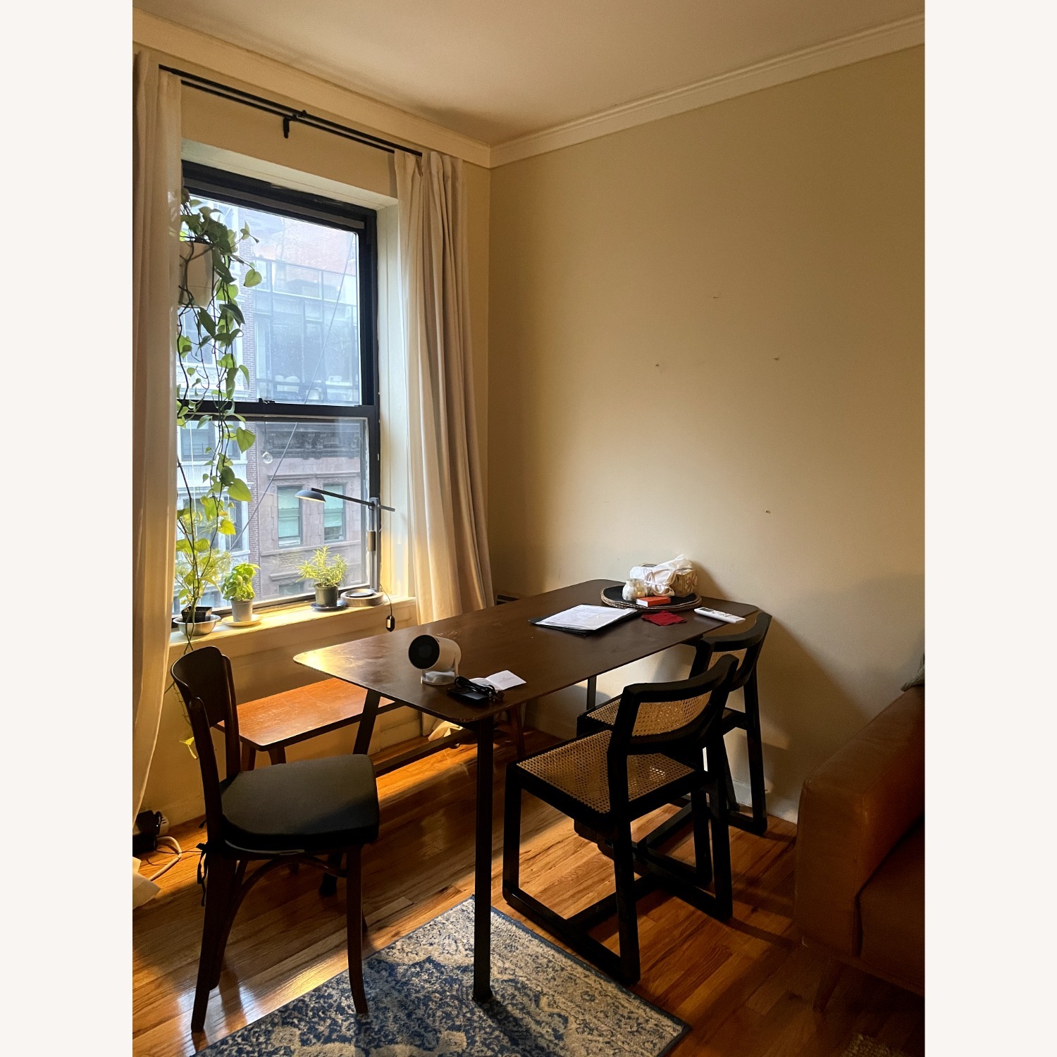 Dark Brown Wood Dining Table - image-2