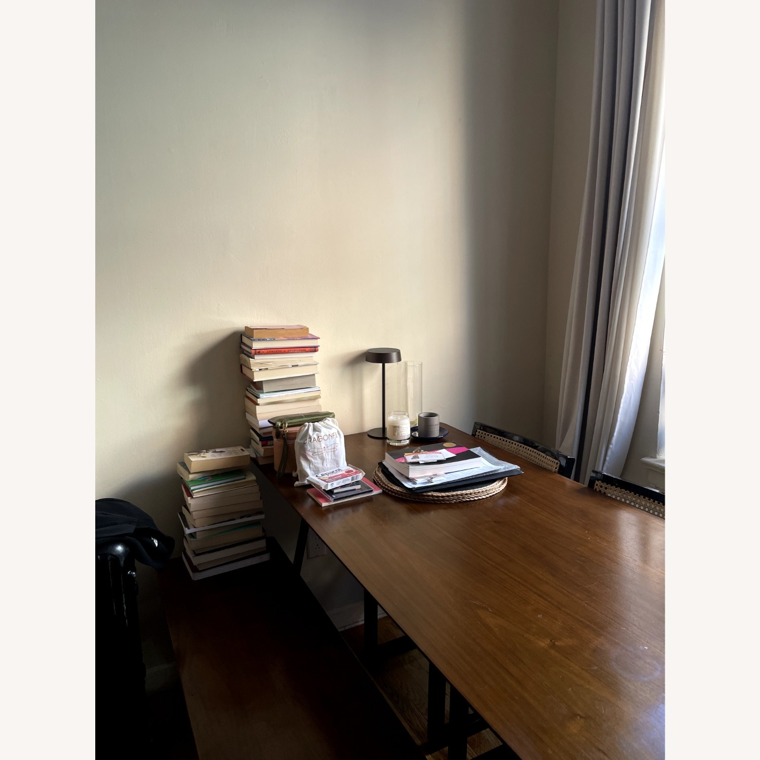 Dark Brown Wood Dining Table - image-3