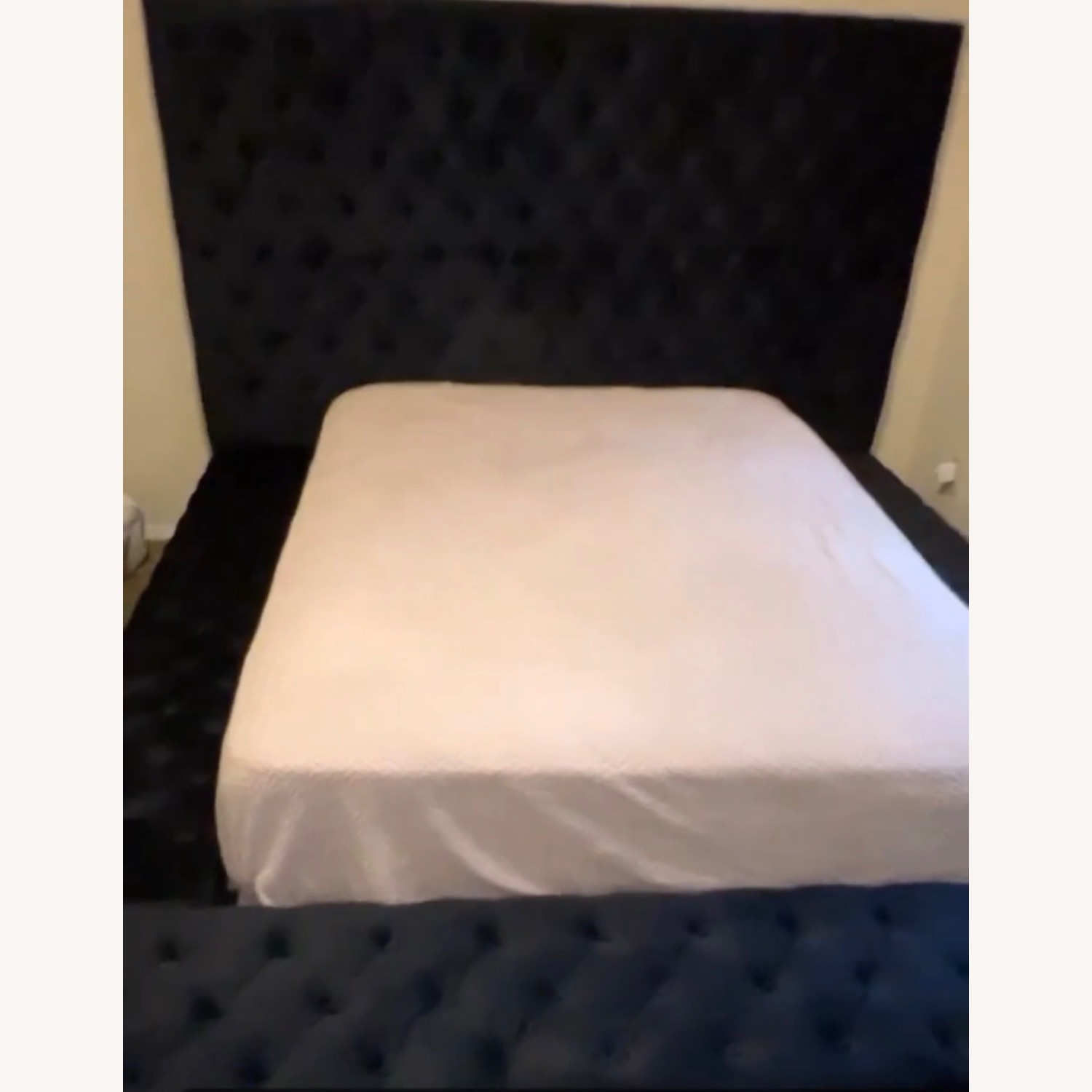 Black Velvet Queen Bed - image-6