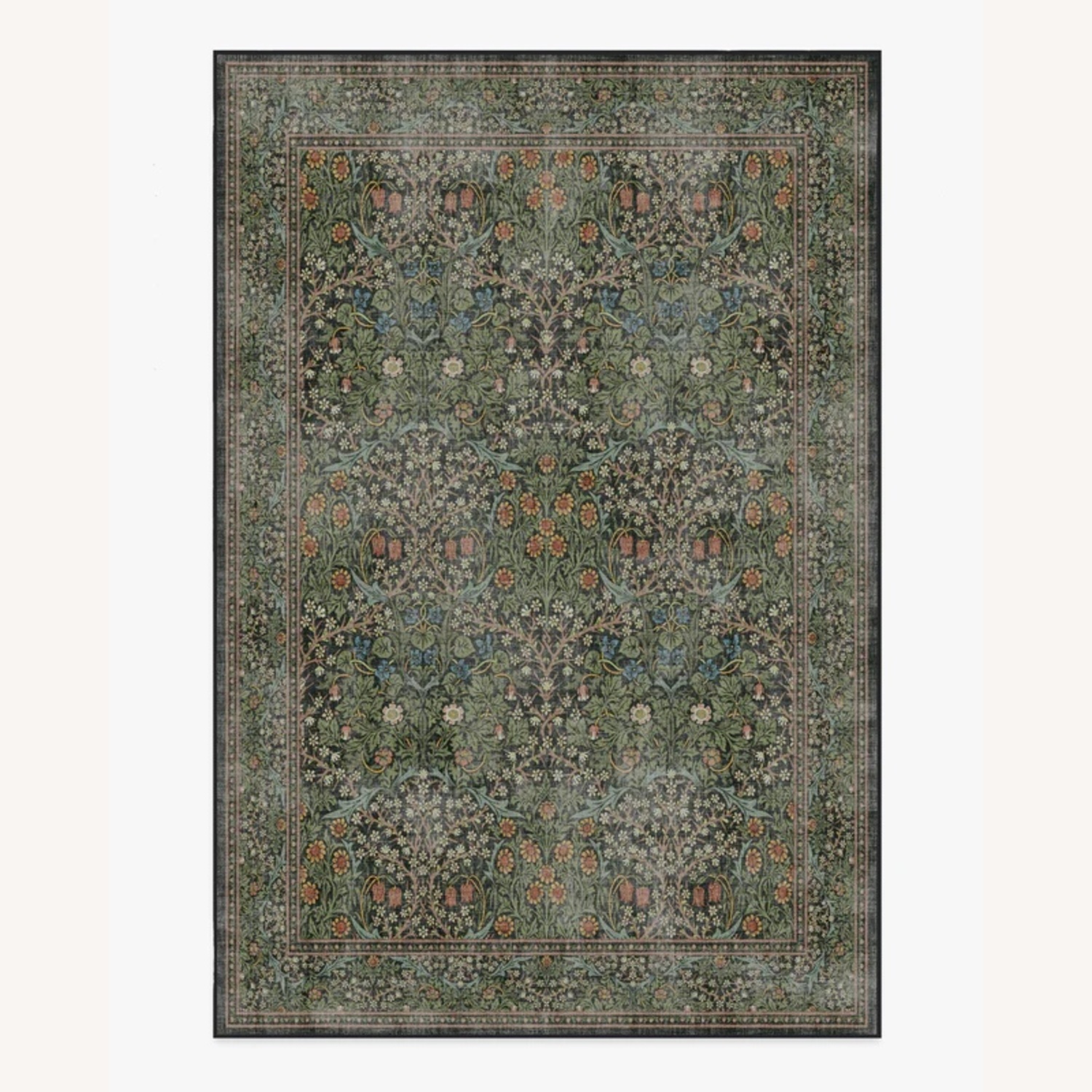 Ruggable Morris & Co Green Area Rug 6' x 9' - image-5