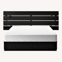 IKEA Nordli Black Wood Queen Bed