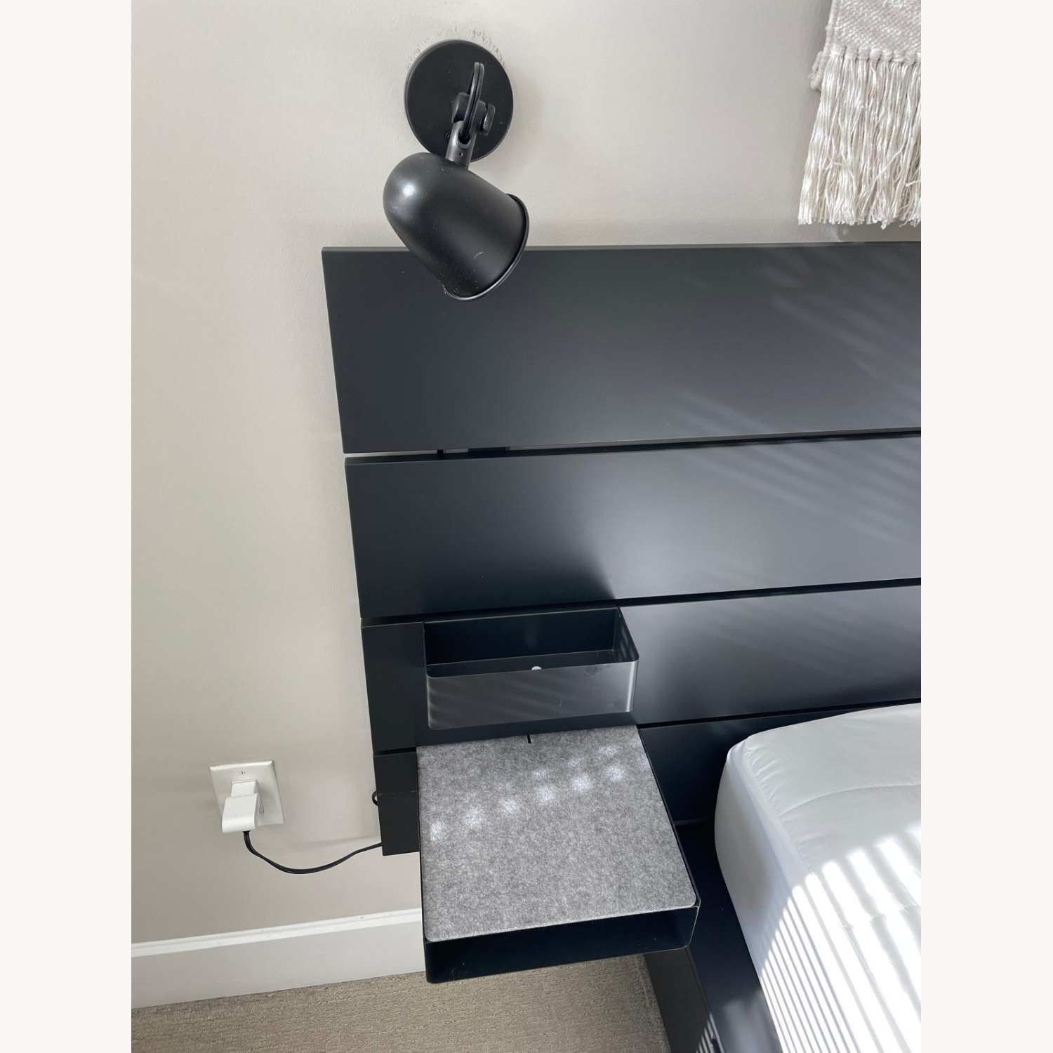 IKEA Nordli Black Wood Queen Bed - image-5