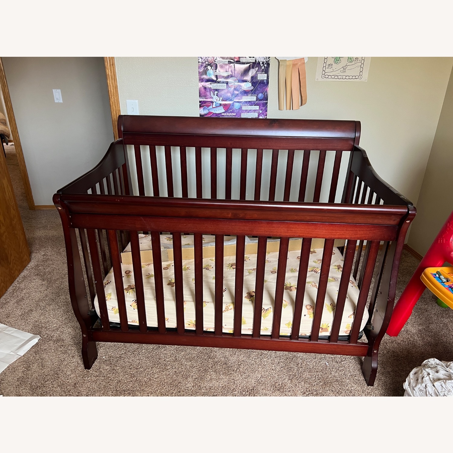 Delta Children Dark Brown Wood Crib - image-1
