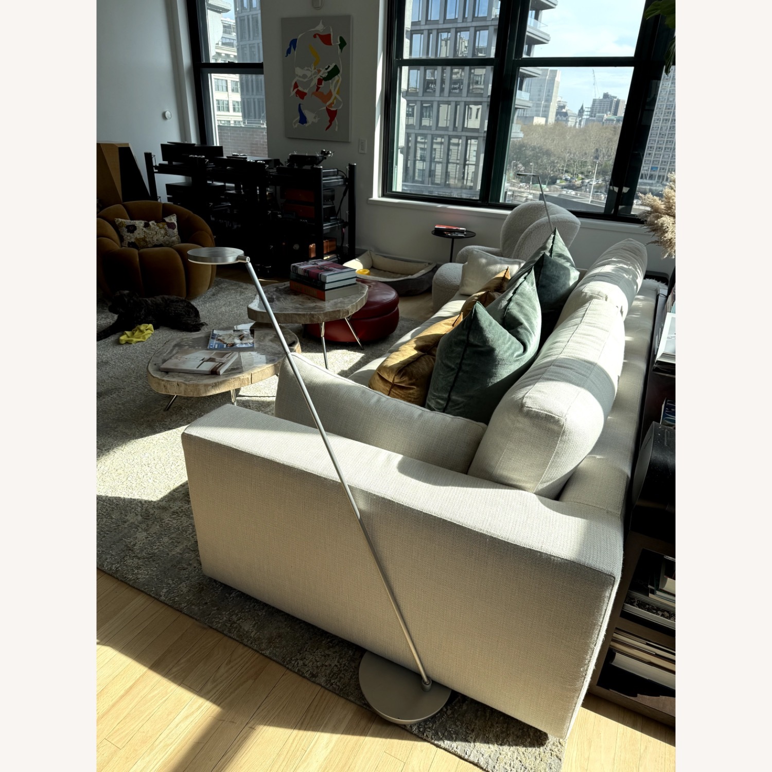 Restoration Hardware Lugano 3 Seater Sofa + Ottoman - image-3