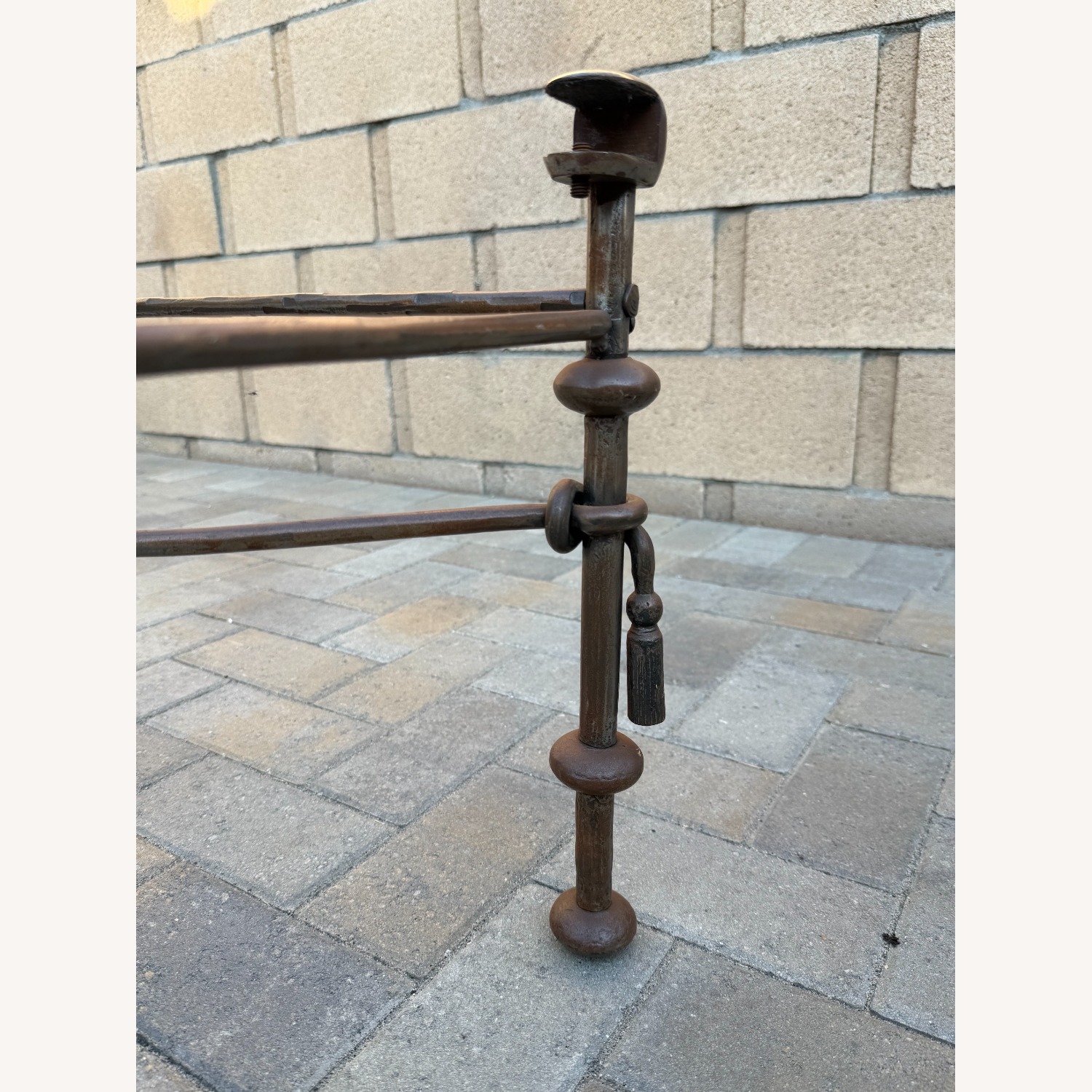 Glass Coffee Table with Metal Frame - image-3