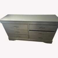 Dark Gray Wood Dresser