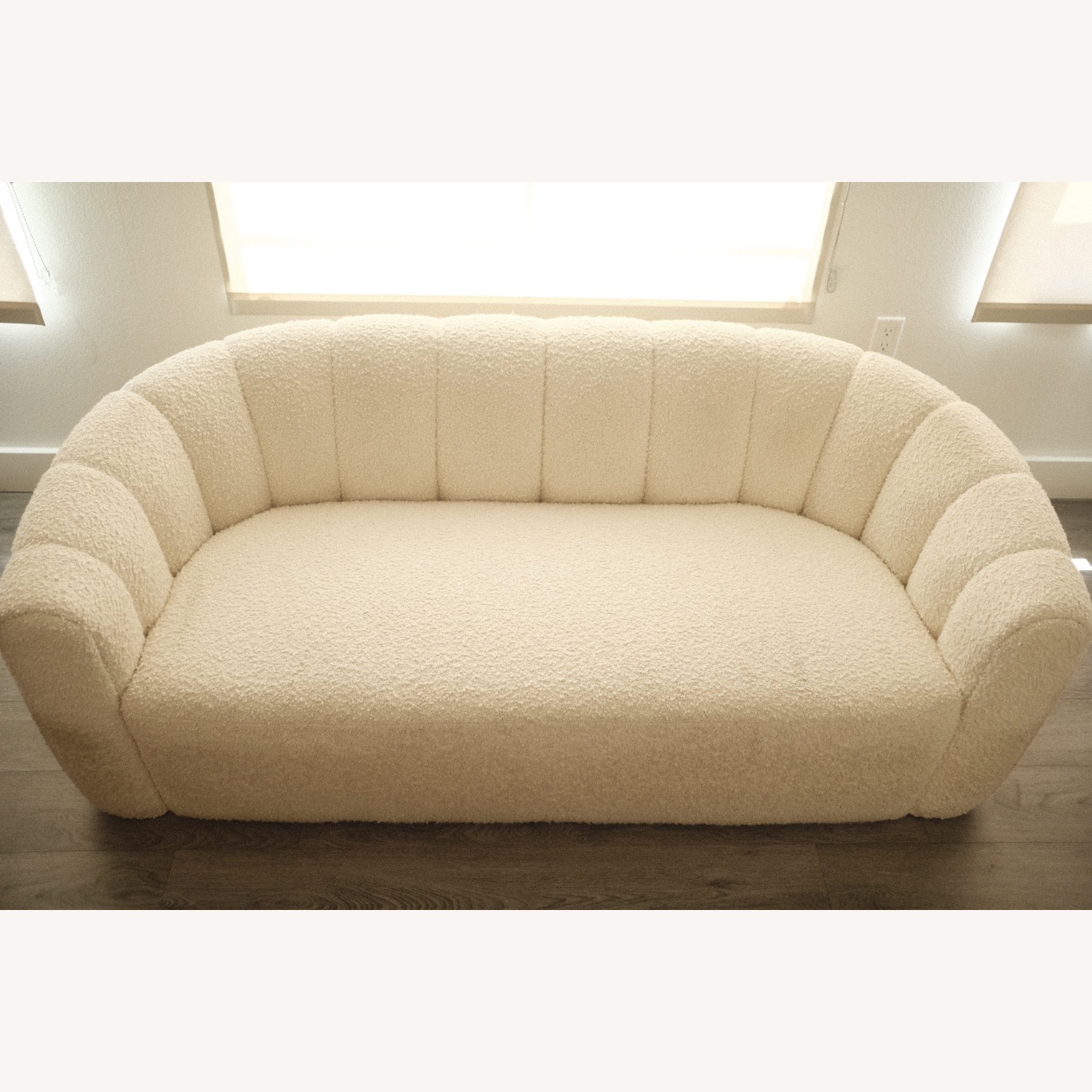 CB2 Fitz White Boucle 2 Seater Sofa - image-1
