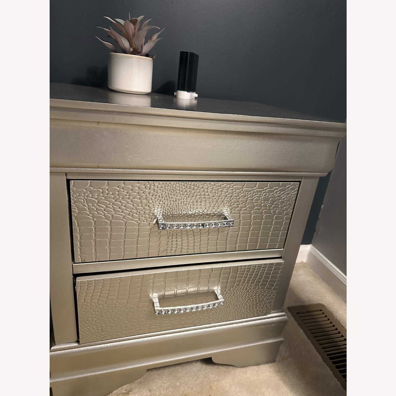 Dark Gray Wood Nightstands - image-3