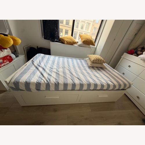 Used IKEA Brimnes White Wood Daybed for sale on AptDeco