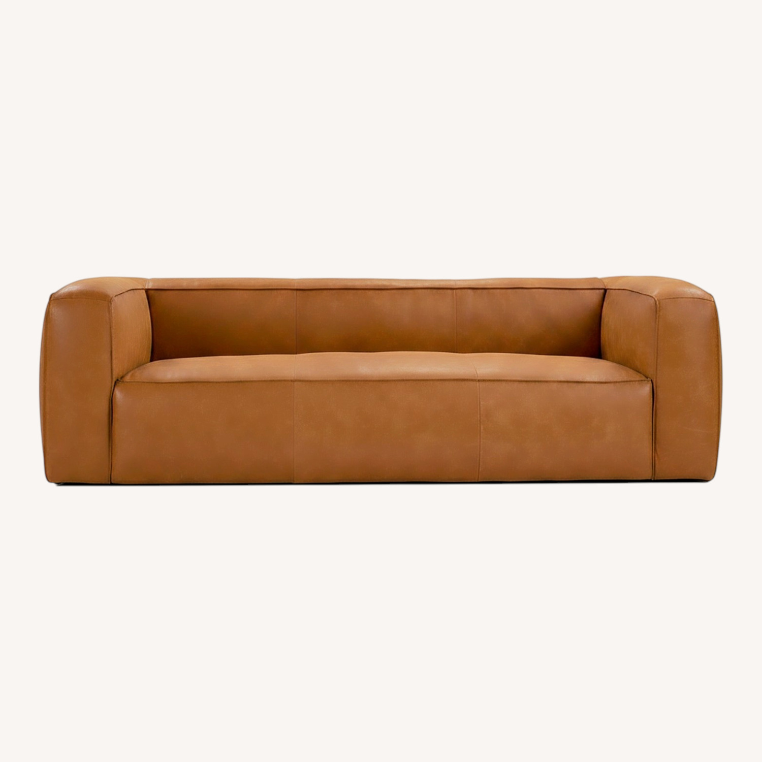 Article Cigar Dark Brown Leather 3+ Seater Sofa - image-0