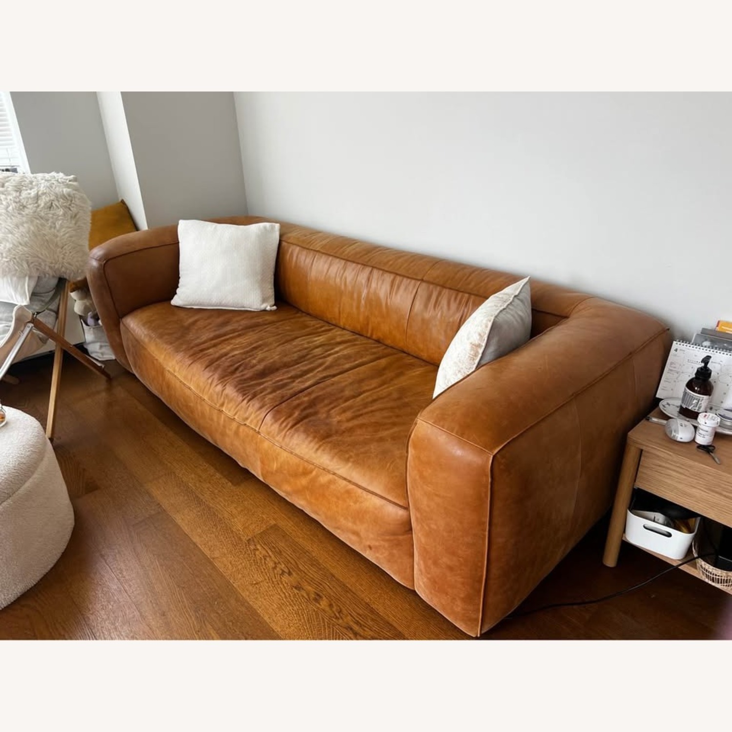 Article Cigar Dark Brown Leather 3+ Seater Sofa - image-2