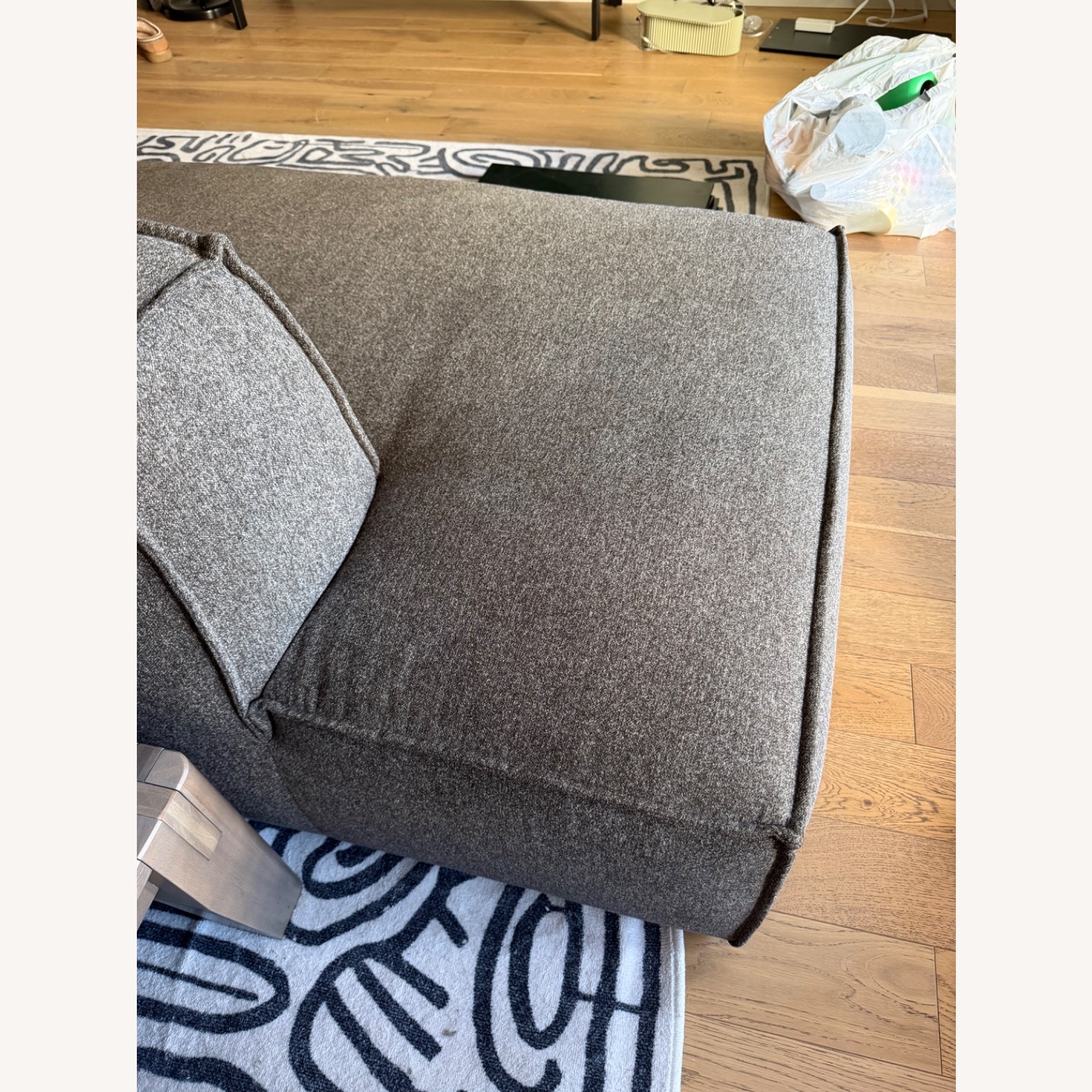 Dark Gray Fabric 2 Seater Sofa - image-9