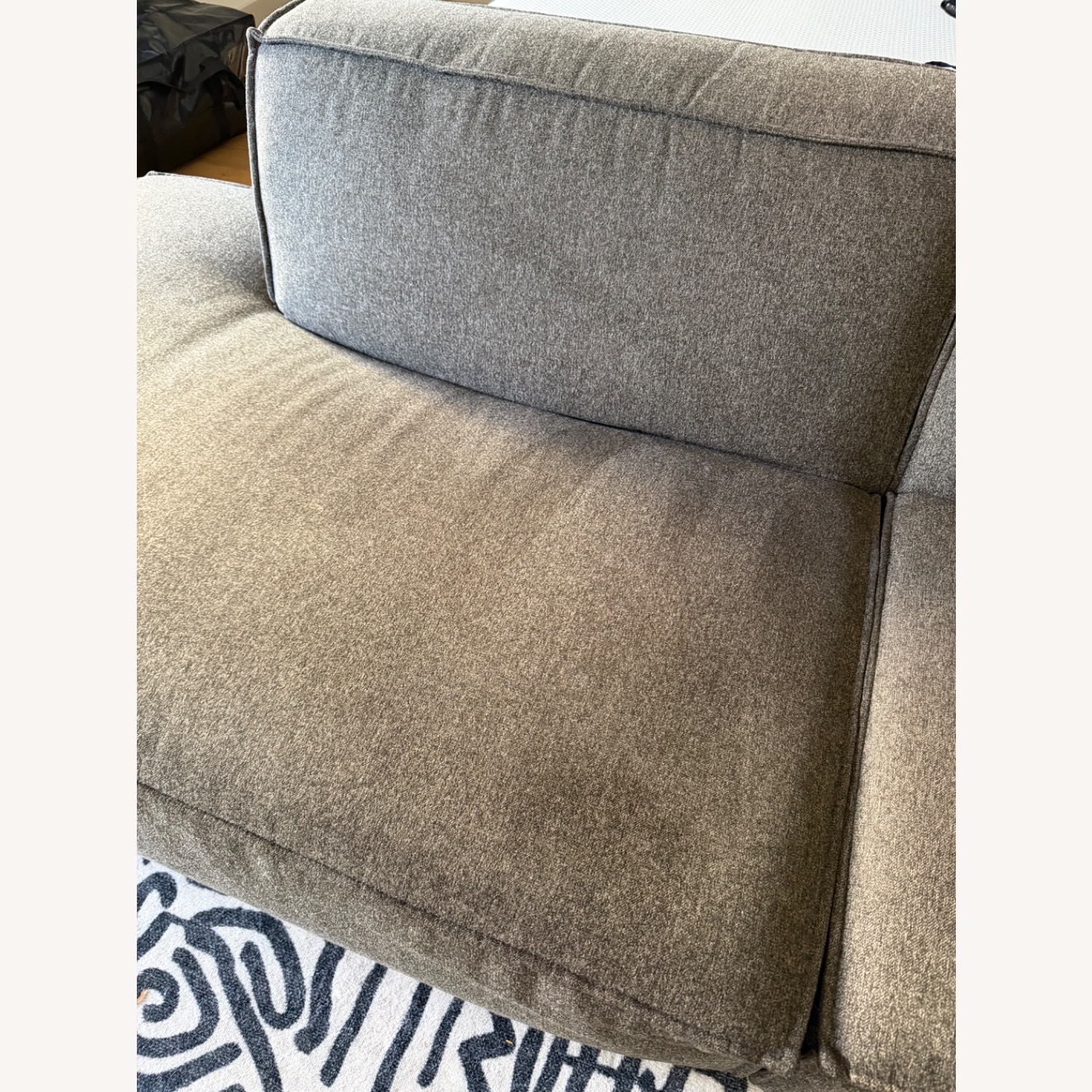 Dark Gray Fabric 2 Seater Sofa - image-3