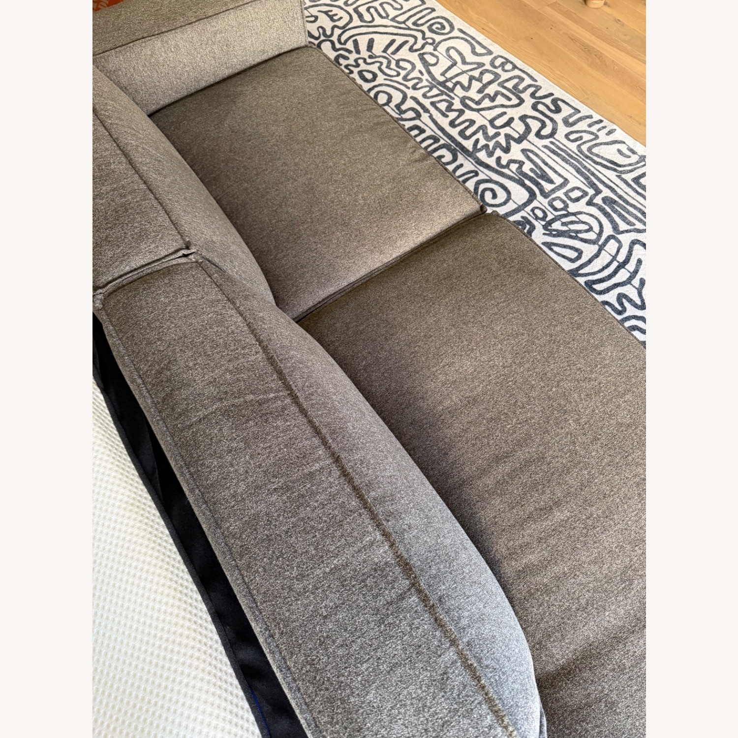 Dark Gray Fabric 2 Seater Sofa - image-8