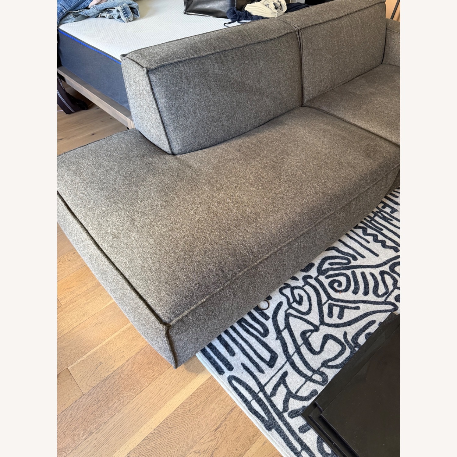 Dark Gray Fabric 2 Seater Sofa - image-10