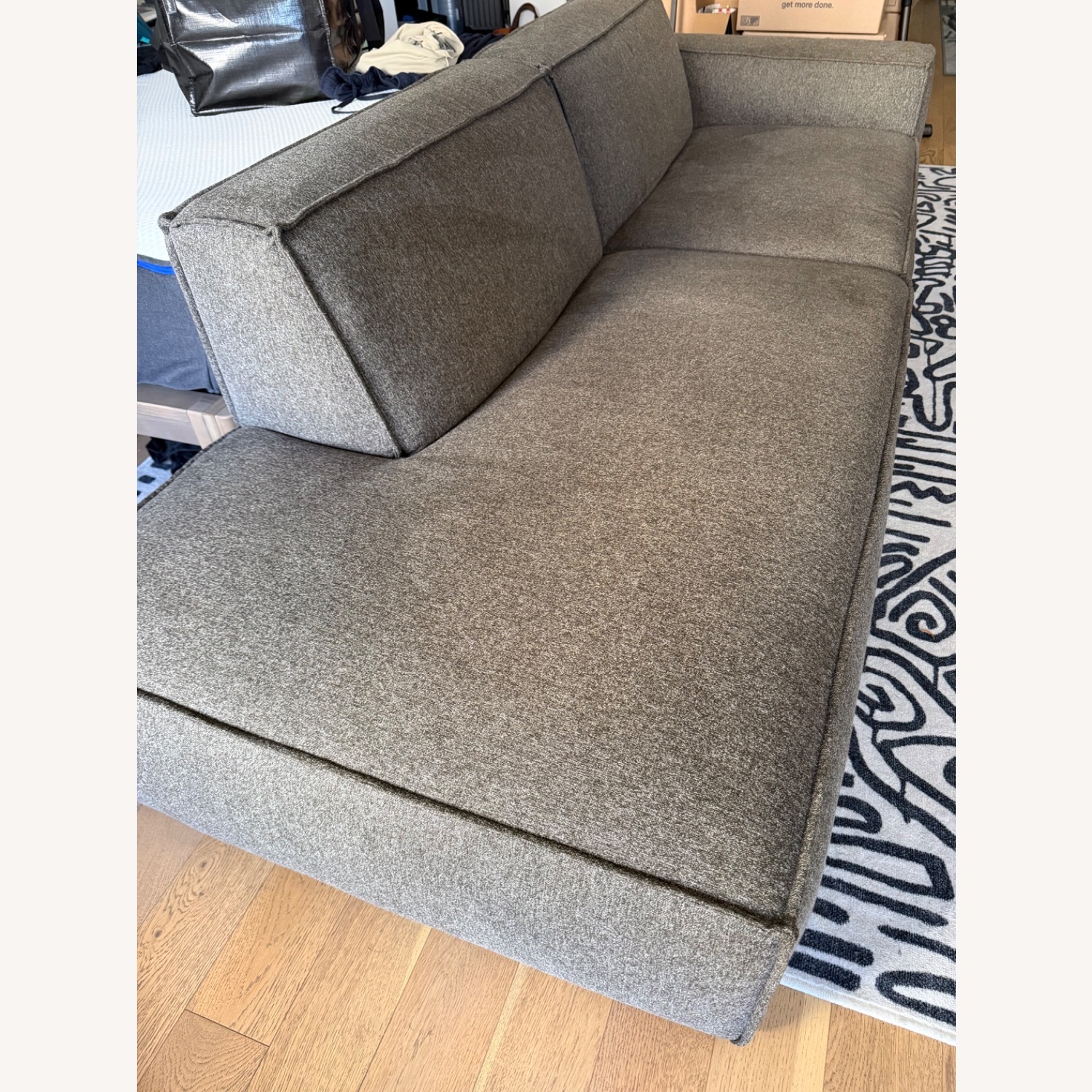 Dark Gray Fabric 2 Seater Sofa - image-2