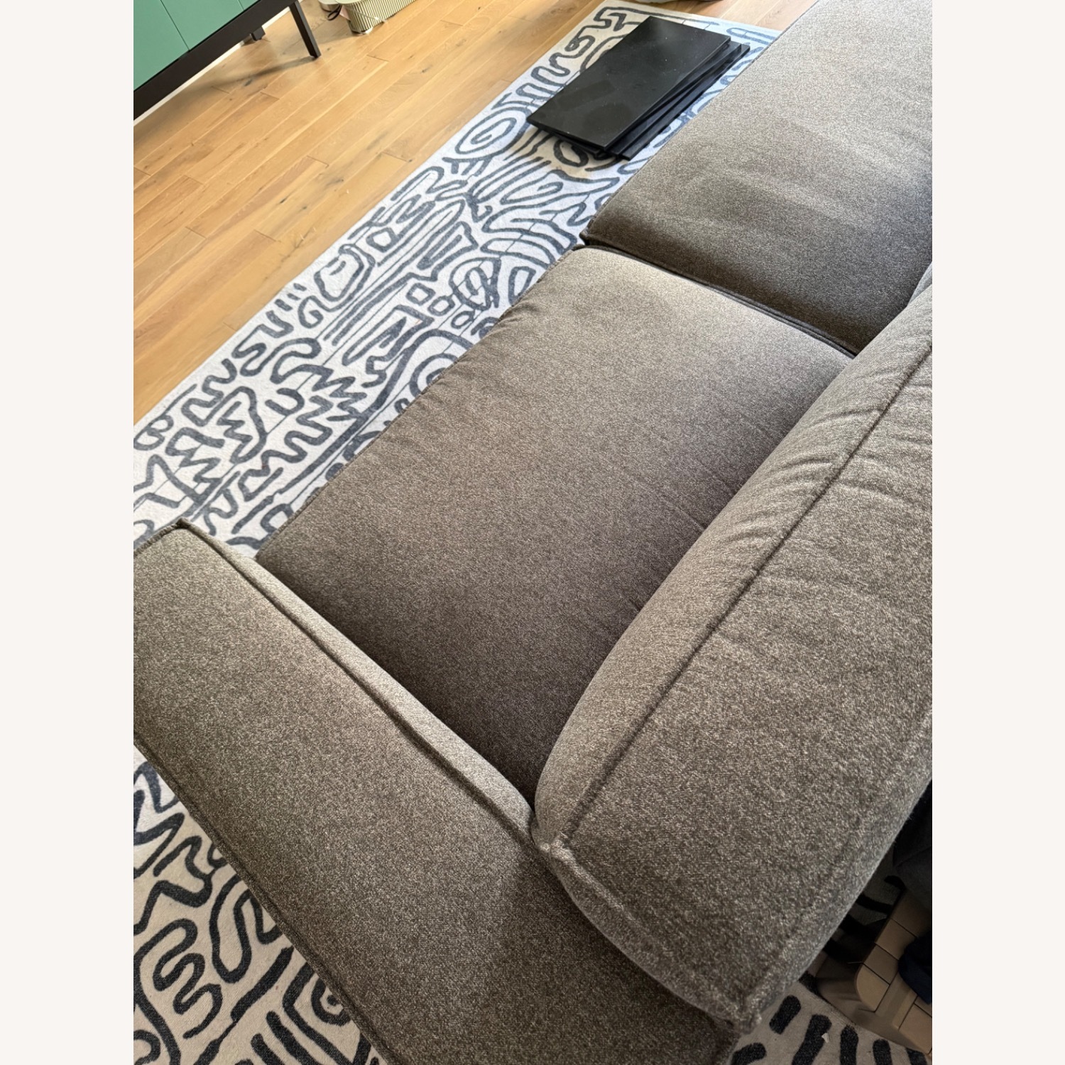 Dark Gray Fabric 2 Seater Sofa - image-6