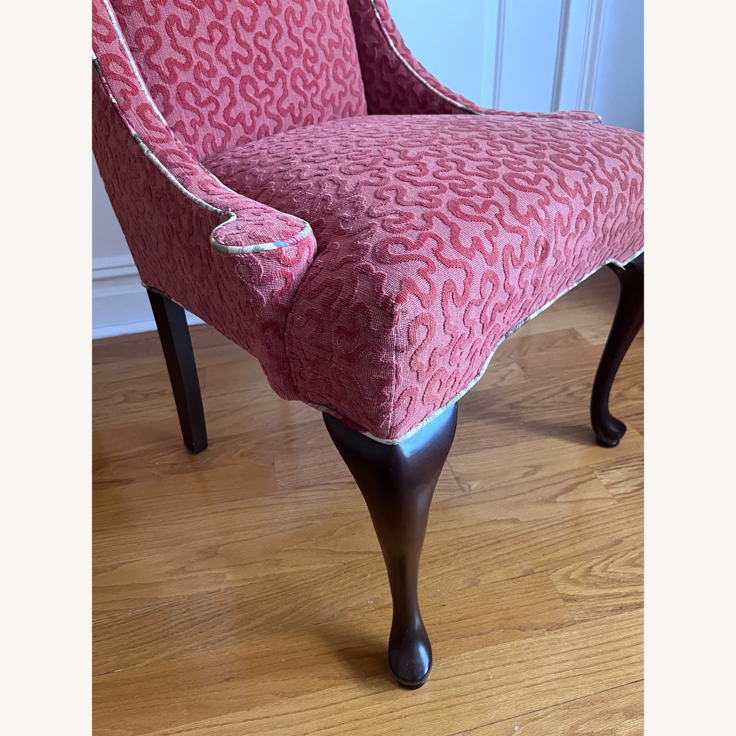 Vintage/Antique Finds Pink Fabric Armchair - image-4