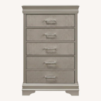 Dark Gray Leather Chest