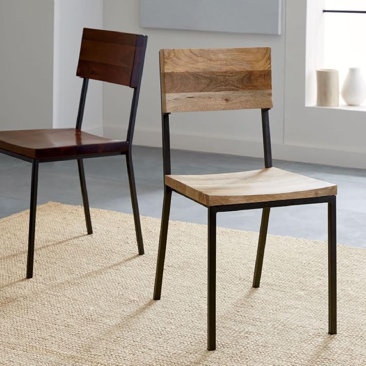 West Elm Rustic Raw Mango Chairs - image-1