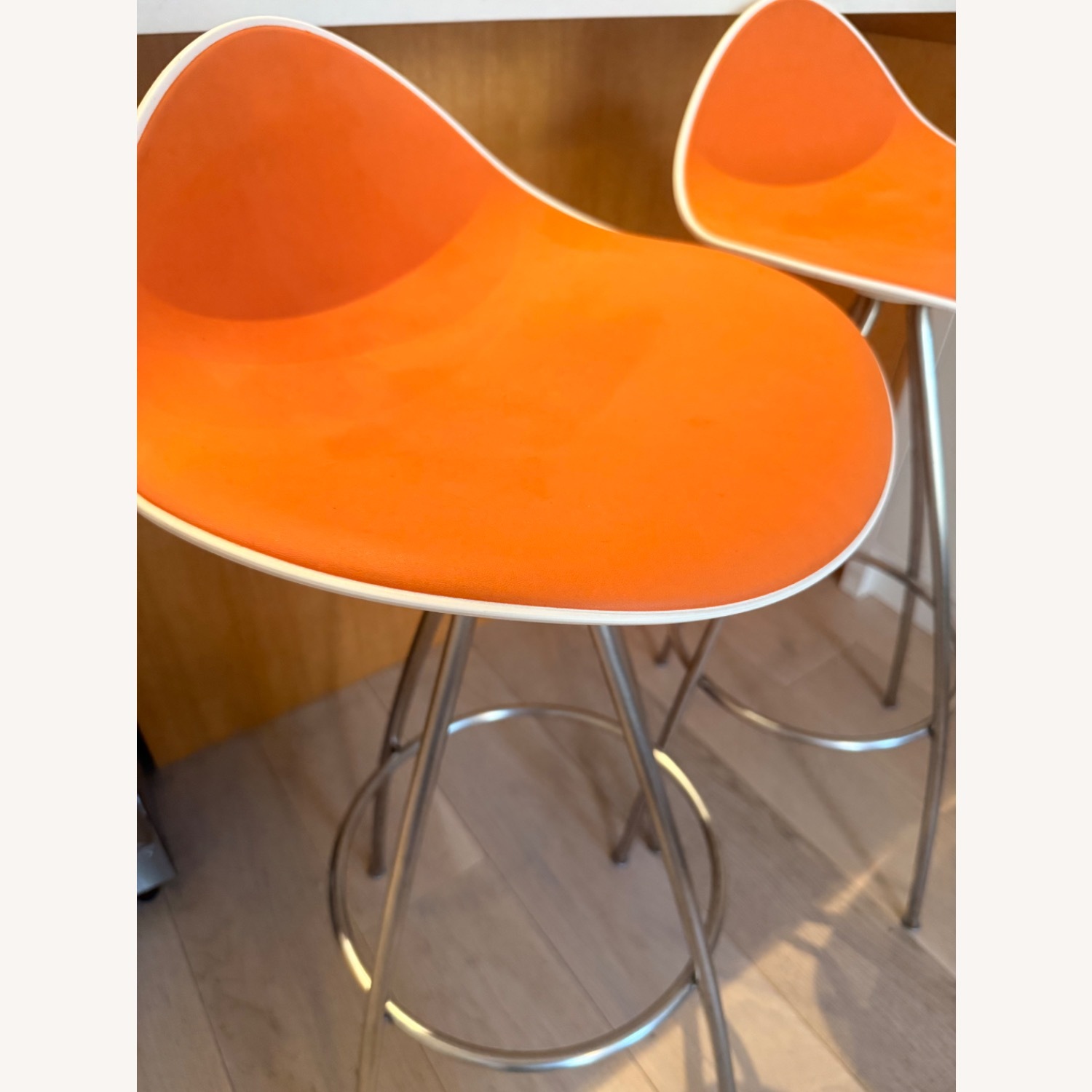Onda Swivel STUA Orange Stainless Steel Stools - image-2