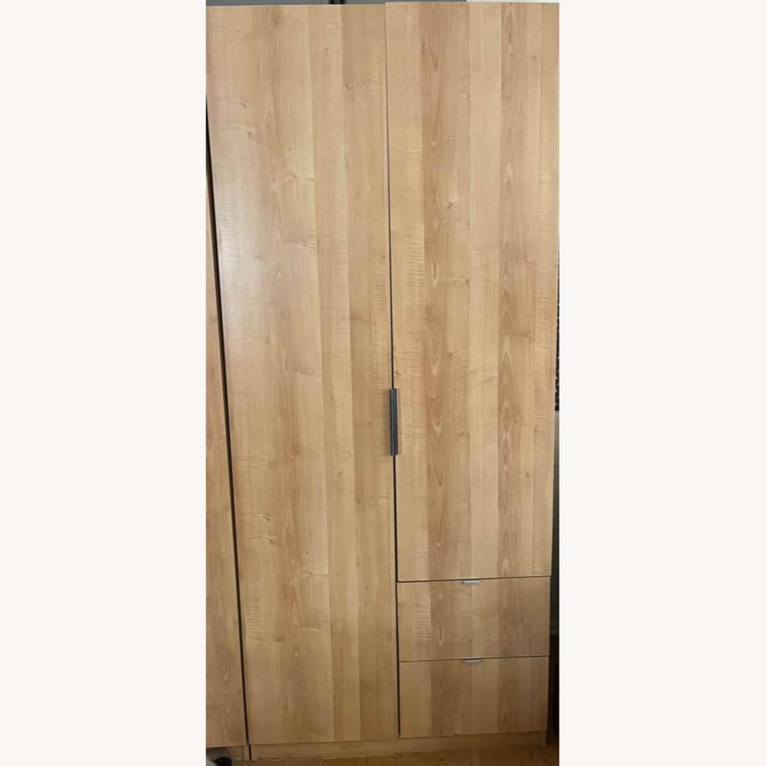 Modern Light Brown Wood Wardrobe - image-6