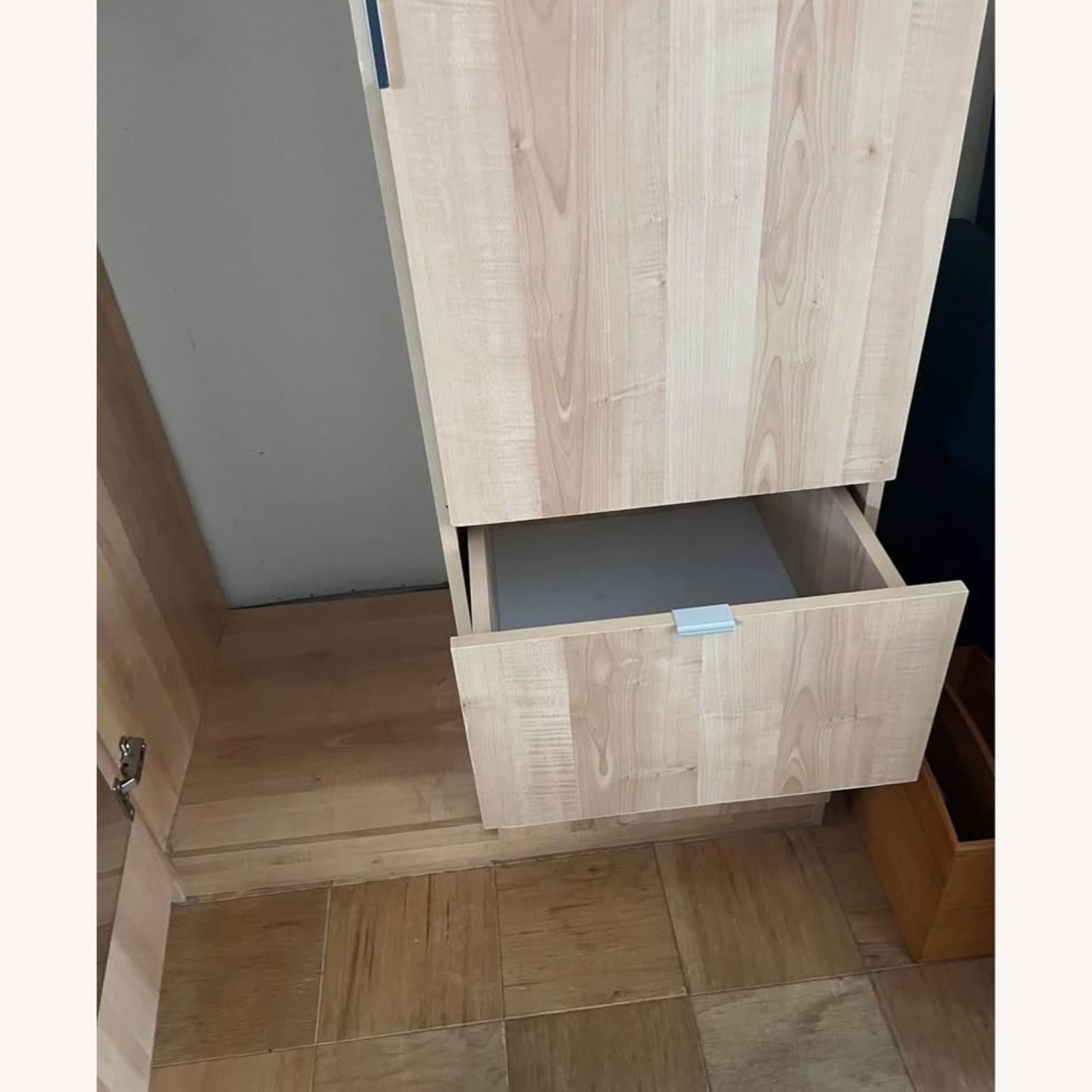 Modern Light Brown Wood Wardrobe - image-4