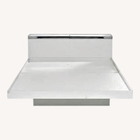 Pierre Cardin White Aluminum Queen Bed