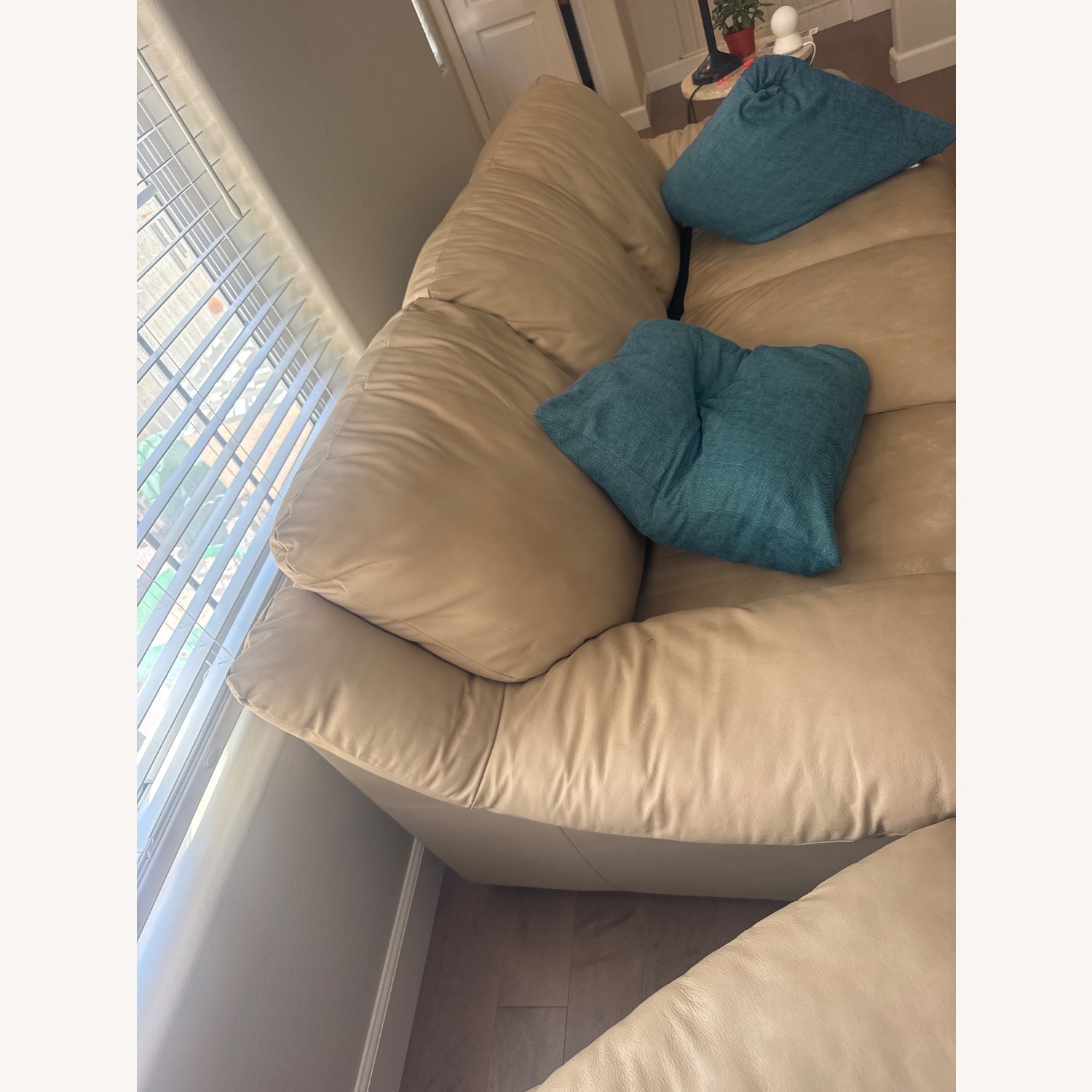 Leather Sleeper Sofa- - image-2