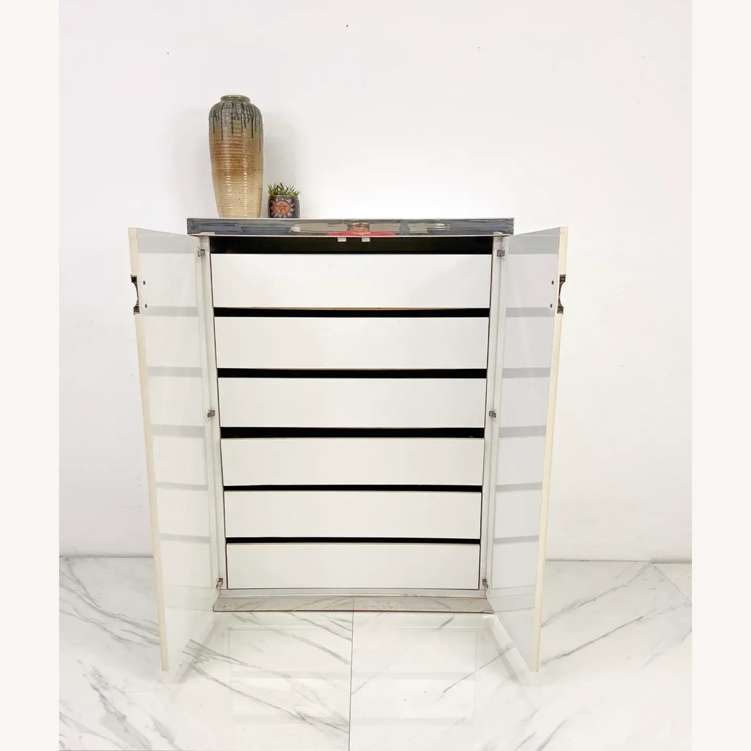 Pierre Cardin White Aluminum Chest - image-2