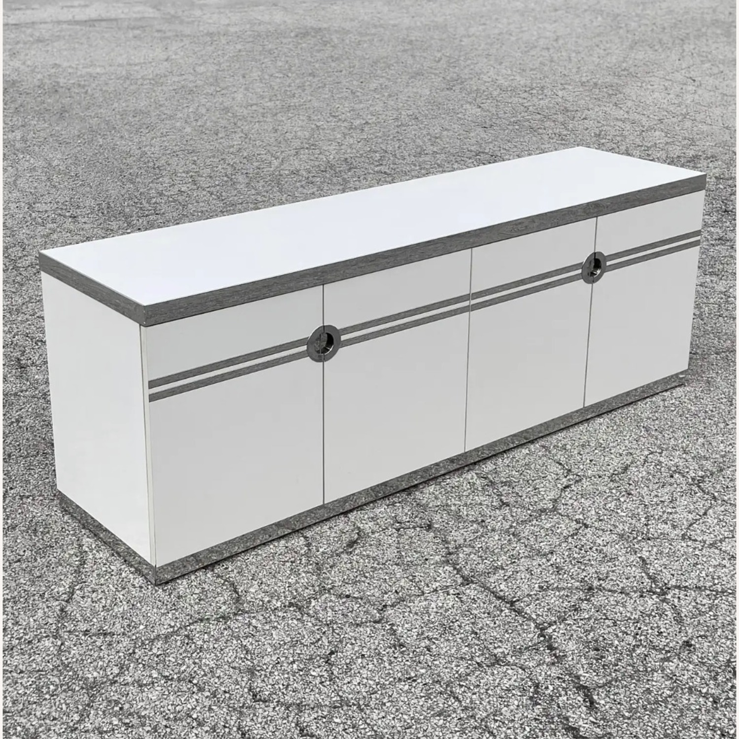 Pierre Cardin White Aluminum Dresser - image-1