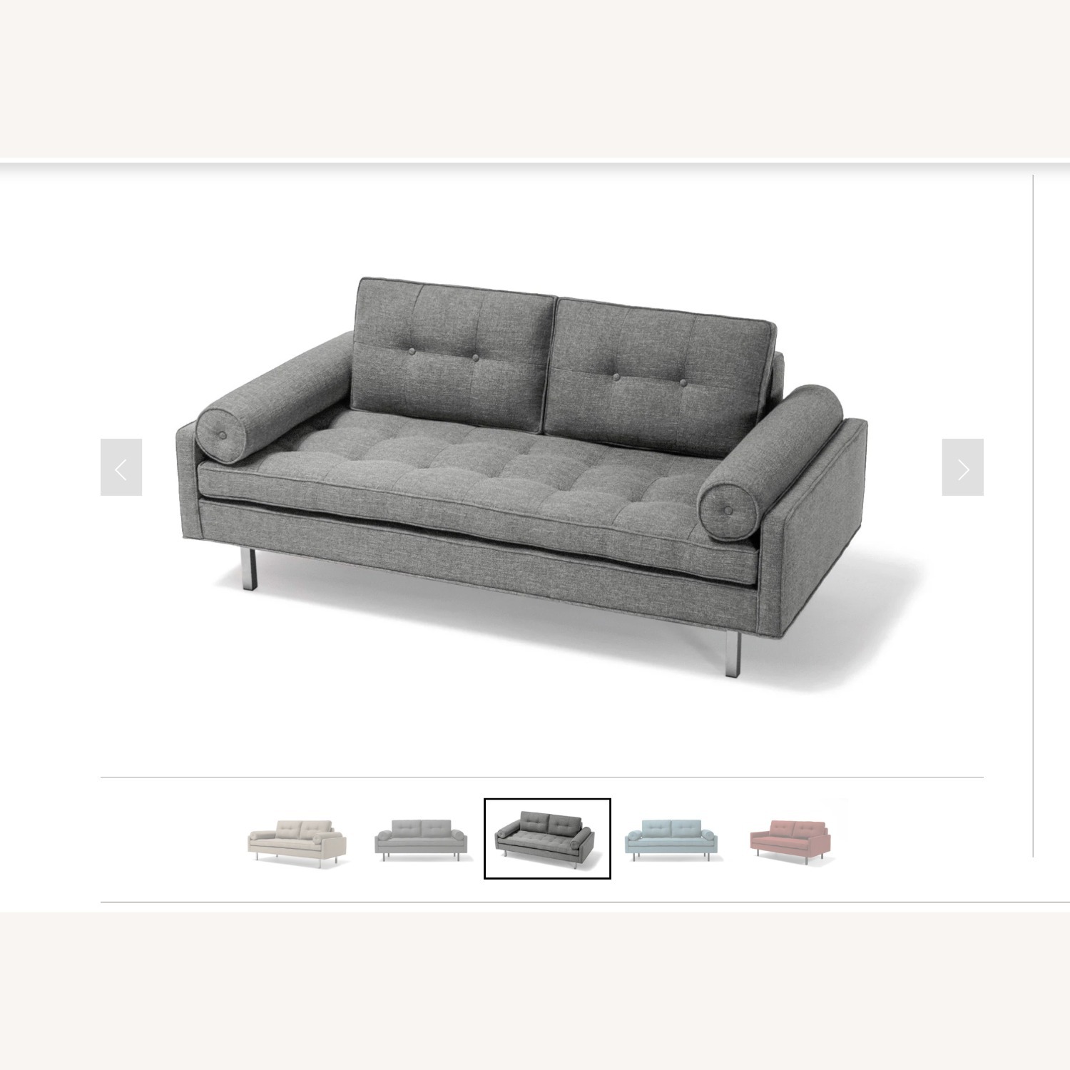 Vioski Chicago Light Gray Loveseat - image-1