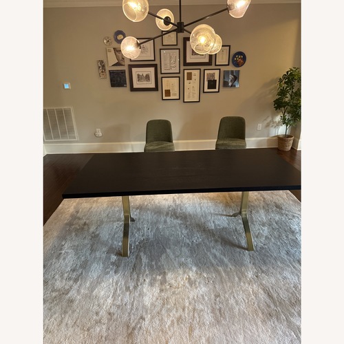 Used West Elm Black 74 inch Wishbone Table for sale on AptDeco
