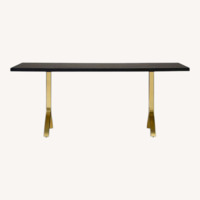 West Elm Black 74 inch Wishbone Table