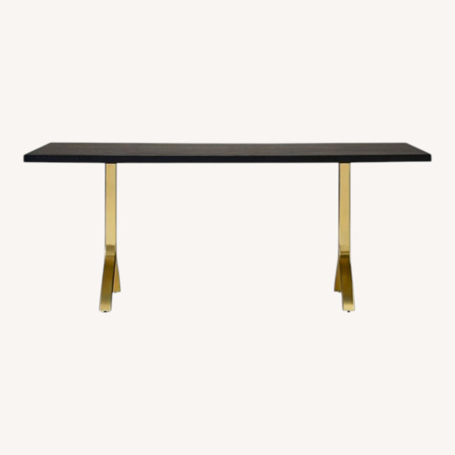 Used West Elm Black 74 inch Wishbone Table for sale on AptDeco