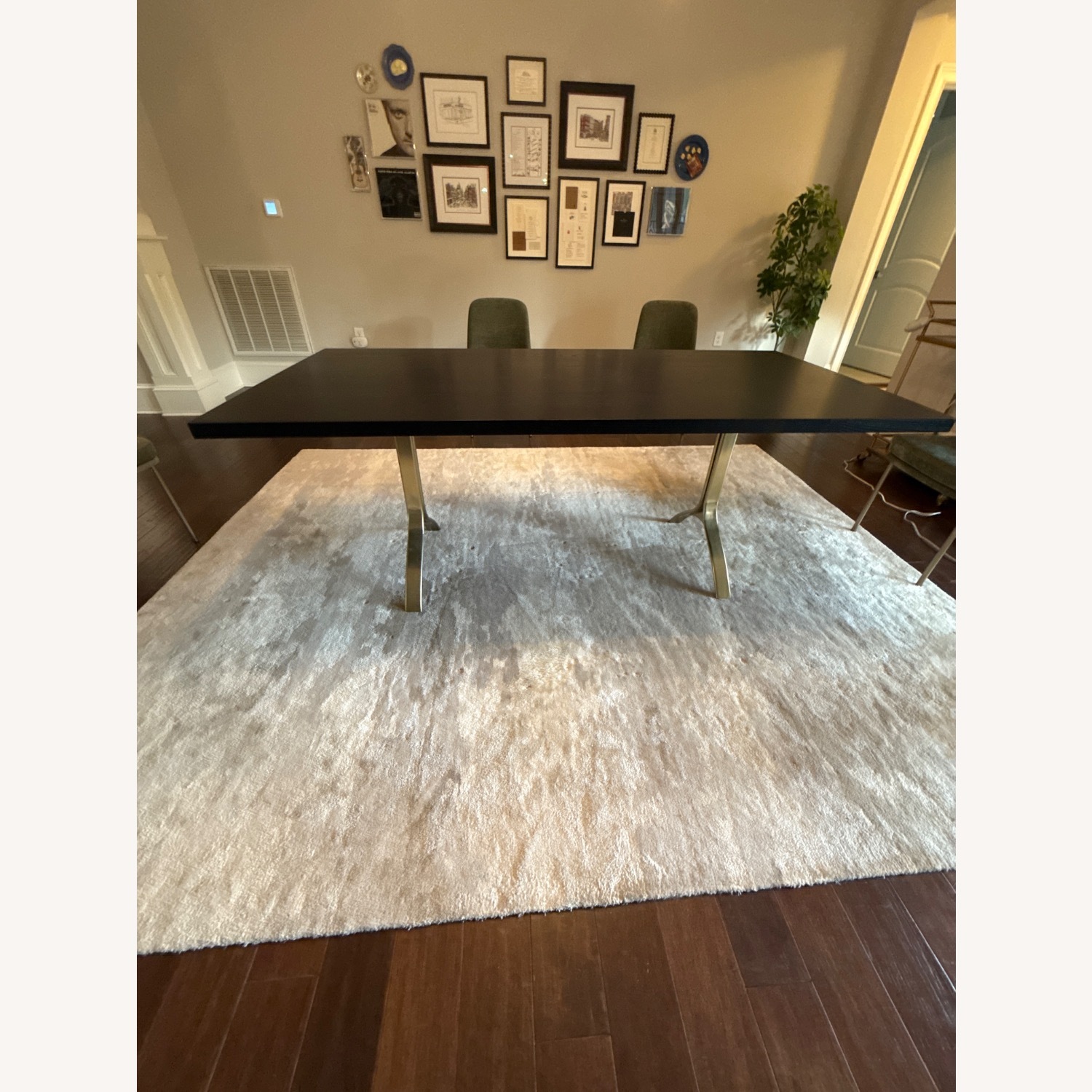 West Elm Black 74 inch Wishbone Table - image-2