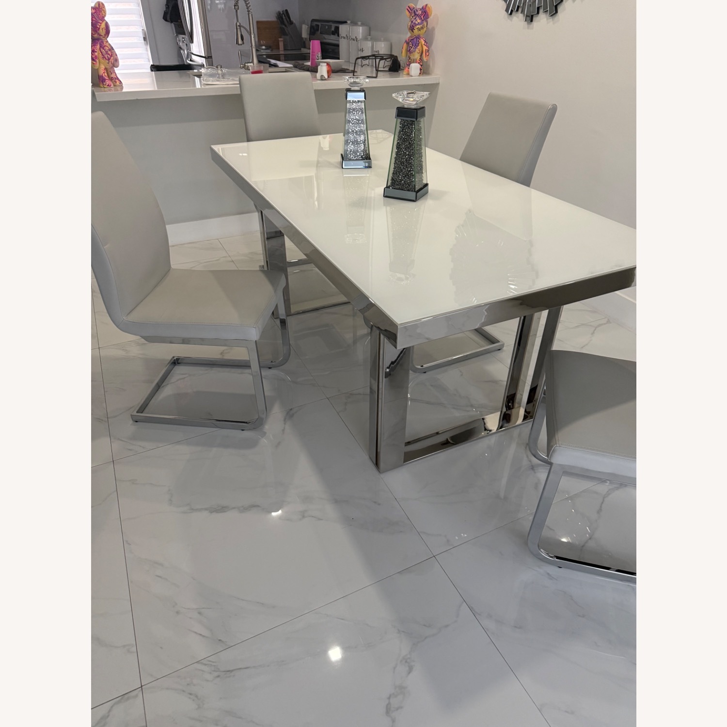 City Furniture Light Gray Glass Dining Sets - image-2