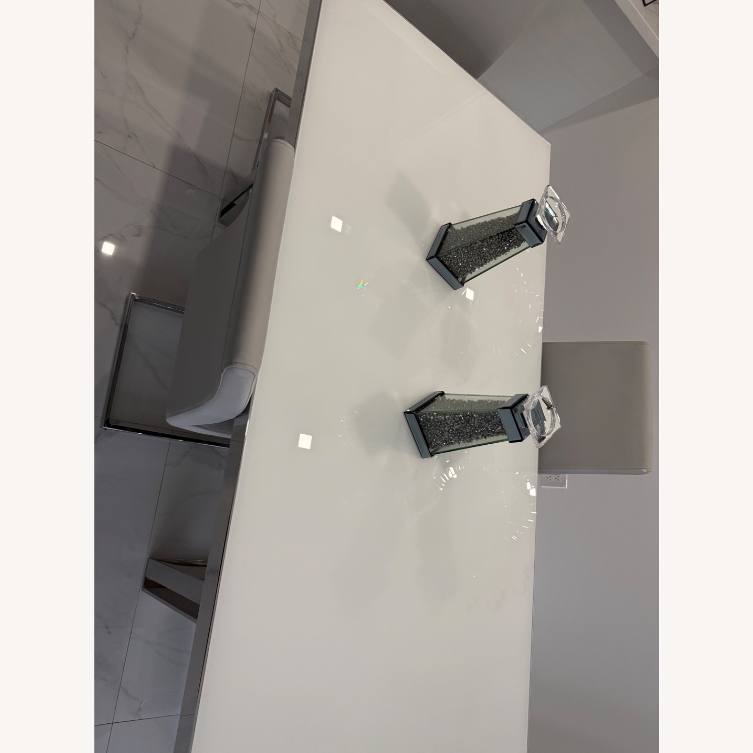 City Furniture Light Gray Glass Dining Sets - image-1