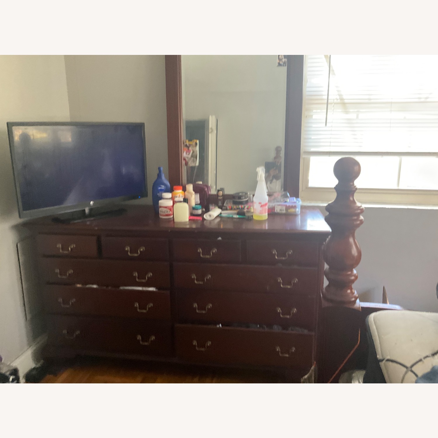 Long Wide Heavy Wooden Dresser  - image-1