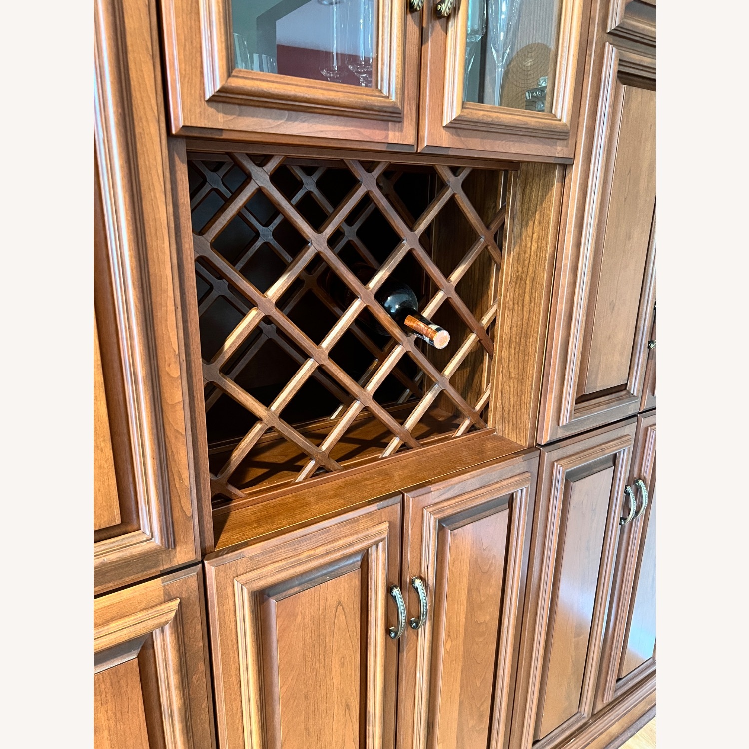 Dark Brown Wood Media Storage - image-6