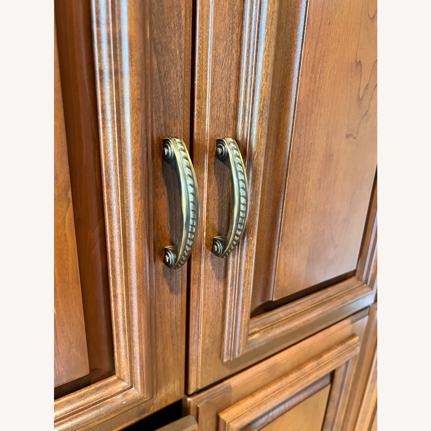 Dark Brown Wood Media Storage - image-5